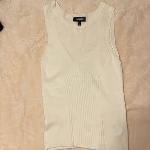 Never worn white sleeveless sweater blouse